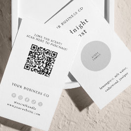 香りサンプル香りテスターホワイトQRコードカード