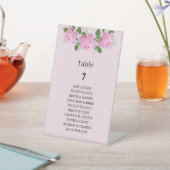 香りピンクのバラ結婚ス、のテーブル番号 台座サイン (インサイチュ)