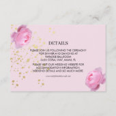 香りピンクのバラ結婚ズ詳細エンクロージャカード エンクロージャーカード (正面)