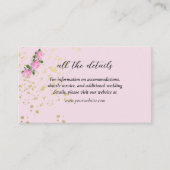 香りピンクのバラ結婚ズ詳細 エンクロージャーカード (正面)