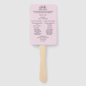 香りピンクローズ、結婚式 プログラム ハンドファン (裏面)