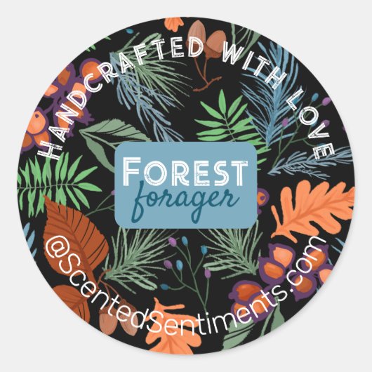 香り付きキャンドルメーカーの製品ラベル。カスタマイズ可能 ラウンドシール (正面)