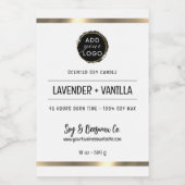 香り付き大豆ビーズワックスキャンドルビジネス金ゴールドブランディング フードラベル (シングルラベル)