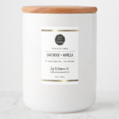 香り付き大豆ビーズワックスキャンドルビジネス金ゴールドブランディング フードラベル (正面)