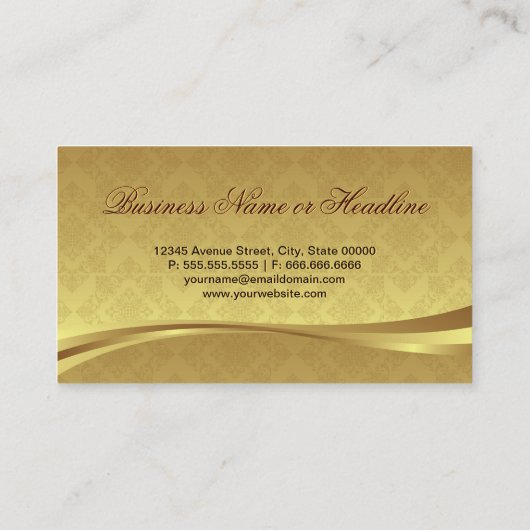 香り香りボトルエレガントダマスク金ゴールドリーフ 名刺 (裏面)