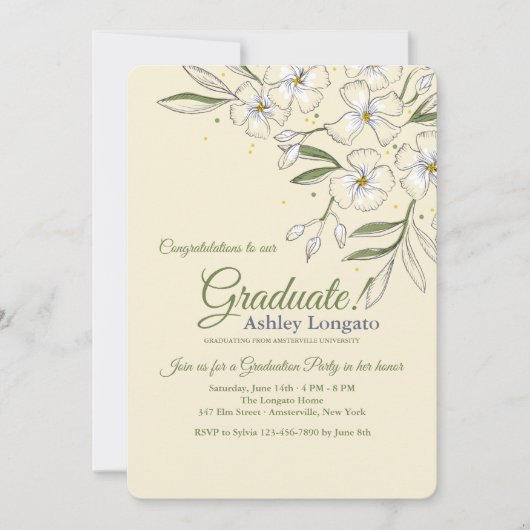 香り高いジャスミン招待状 招待状 (正面)