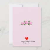 香り高いピンクのバラがグローのサイン結婚を愛する (裏面)