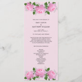 香り高いピンクのバラ結婚の儀式 プログラム (正面)