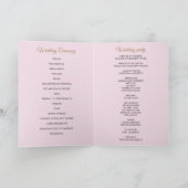 香り高いピンクのバラ結婚ズブックレット プログラム (内部)