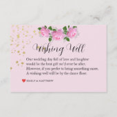 香り高いピンクの結婚バラは、よく願う エンクロージャーカード (正面)