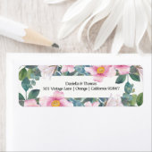 香り高い庭園の結婚式差出人住所ラベル ラベル (インサイチュ)