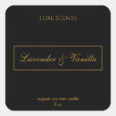 香エレガントり付きキャンドルスクエアラベル スクエアシール (正面)