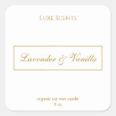 香エレガントり付きキャンドルスクエアラベル スクエアシール (正面)