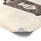 香ビクトリアン水ボトルイラストレーション ポスター (角)