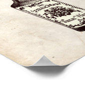 香ビクトリアン水ボトルイラストレーション ポスター (角)