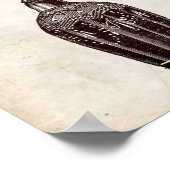 香ビクトリアン水ボトルイラストレーション ポスター (角)