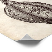 香ビクトリアン水ボトルイラストレーション ポスター (角)