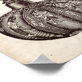 香ビクトリアン水ボトルイラストレーション ポスター (角)