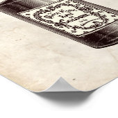 香ビクトリアン水ボトルイラストレーション ポスター (角)