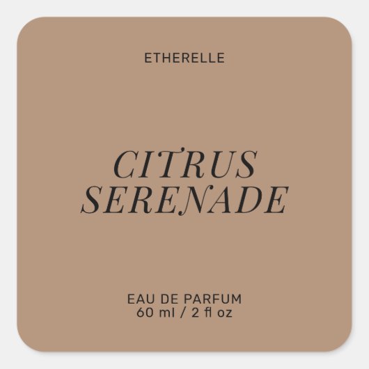 香モダンラベルエレガント製品シール スクエアシール (正面)