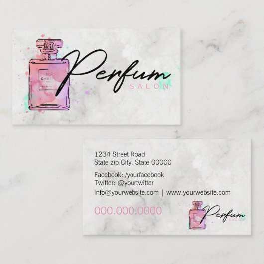 香料サロン 名刺 (正面/裏面)