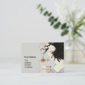 香料付きレディボトルアールデコ美しいモノグラム 名刺 (スタンド正面)