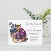 香水と朝顔の花 | Sweet 16パーティー 招待状 (スタンド正面)