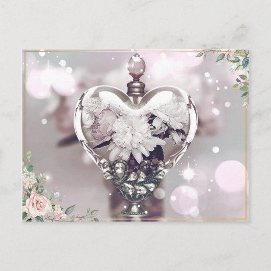 香水と牡丹のポストカード ポストカード (正面)