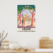 香水と花の街グラース フランス ヴィンテージ ポスター (キッチン)