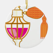 香水のヴィンテージのボトル セラミックオーナメント (正面)