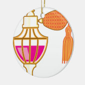 香水のヴィンテージのボトル セラミックオーナメント (左)