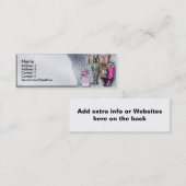 香水の化粧品の店の店の細い名刺 スキニー名刺 (正面/裏面)