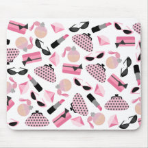 香水はサングラス及び口紅のマウスパッドをすぼめます