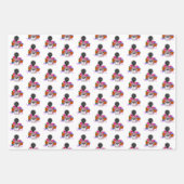 香水をかわいいパタガーリーーンに ラッピングペーパーシート (正面2)