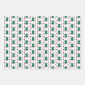 香水をかわいいパタガーリーーンに ラッピングペーパーシート (正面)