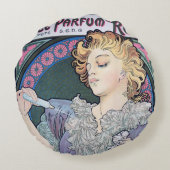 香水アルフォンスミュシャ装飾用クッション ラウンドクッション (裏面)