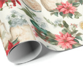 香水ビクトリアンボトルクリスマス花模様 ラッピングペーパー (ロールコーナー)