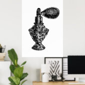 香水ファッションスケッチ ポスター (ホームオフィス)