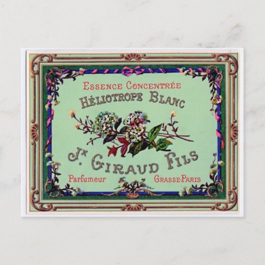 香水フランスの広告 ポストカード (正面)