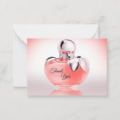 香水ボトルサンキューカード ノートカード (正面)