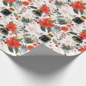 香水ボトルシックなクリスマスパターン ラッピングペーパー (角)