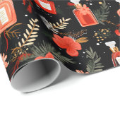 香水ボトルシッククリスマスデザイン ラッピングペーパー (ロールコーナー)