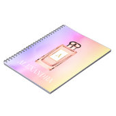 香水ボトルシックモノグラムパーソナル ノートブック (左側)