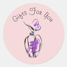 香水ボトルデザインギフトビジネスブランディング ラウンドシール