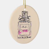 香水ボトルファッション水カラーイラストレーション セラミックオーナメント (右)