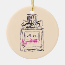 香水ボトルファッション水カラーイラストレーション セラミックオーナメント