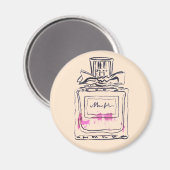 香水ボトルファッション水カラーイラストレーション マグネット (正面/裏面)