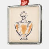 香水ボトルファッション水カラーイラストレーション メタルオーナメント (左)