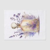 香水ボトル及びゴージャスなラベンダーフラワースプレー 薄葉紙 (正面)