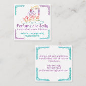 香水ボトル噴霧香り化粧水の名刺 スクエア名刺 (正面/裏面)